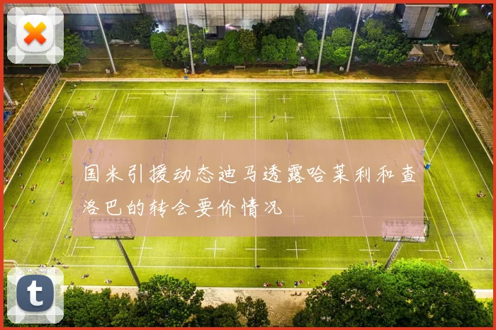 国米引援动态迪马透露哈莱利和查洛巴的转会要价情况
